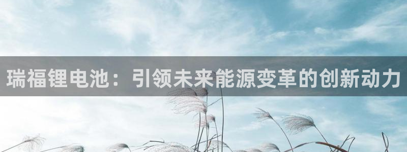 凯时官网下载客户端：瑞福锂电池：引领未来能源变革的创新动力