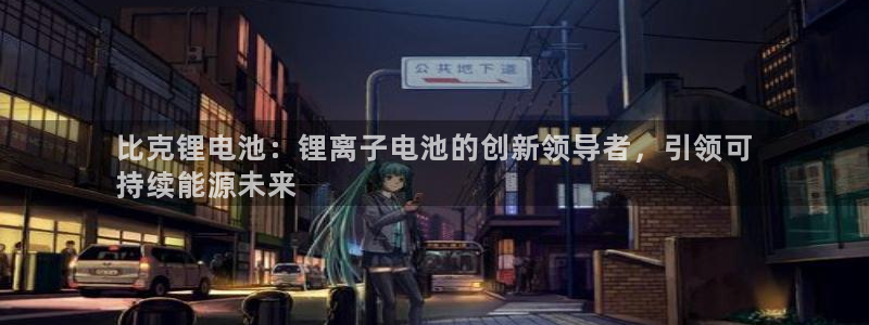 尊龙凯时手机版·(中国)官方网站：比克锂电池：锂离子电池的创新领导者，引领可
持续能源未来